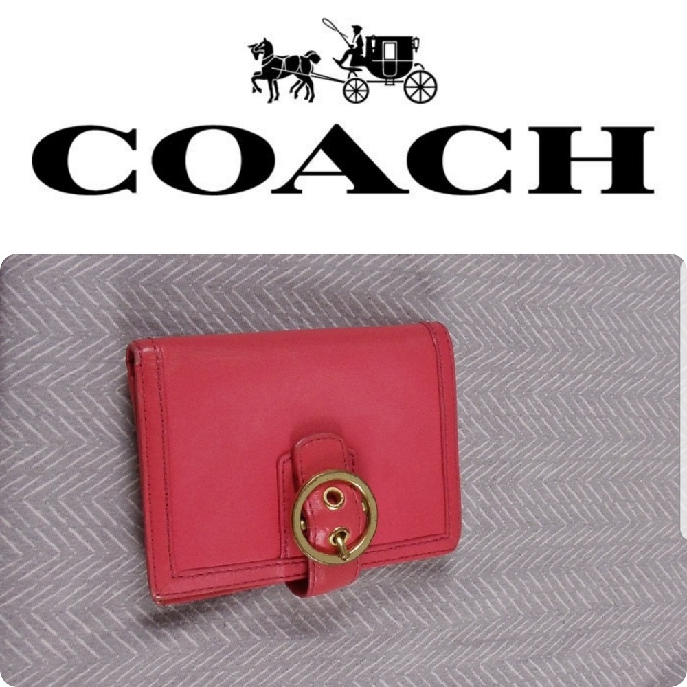 Pink Coach Leather Wallet